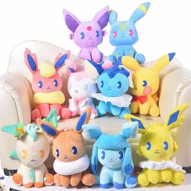 Eevee Evolução Peluche Brinquedo De Pelúcia Flareon Espeon Vaporeon Umbreon  Leafeon Sylveon Pokemon Pikachu Boneca De Pelúcia Kid Presente De Natal -  AliExpress